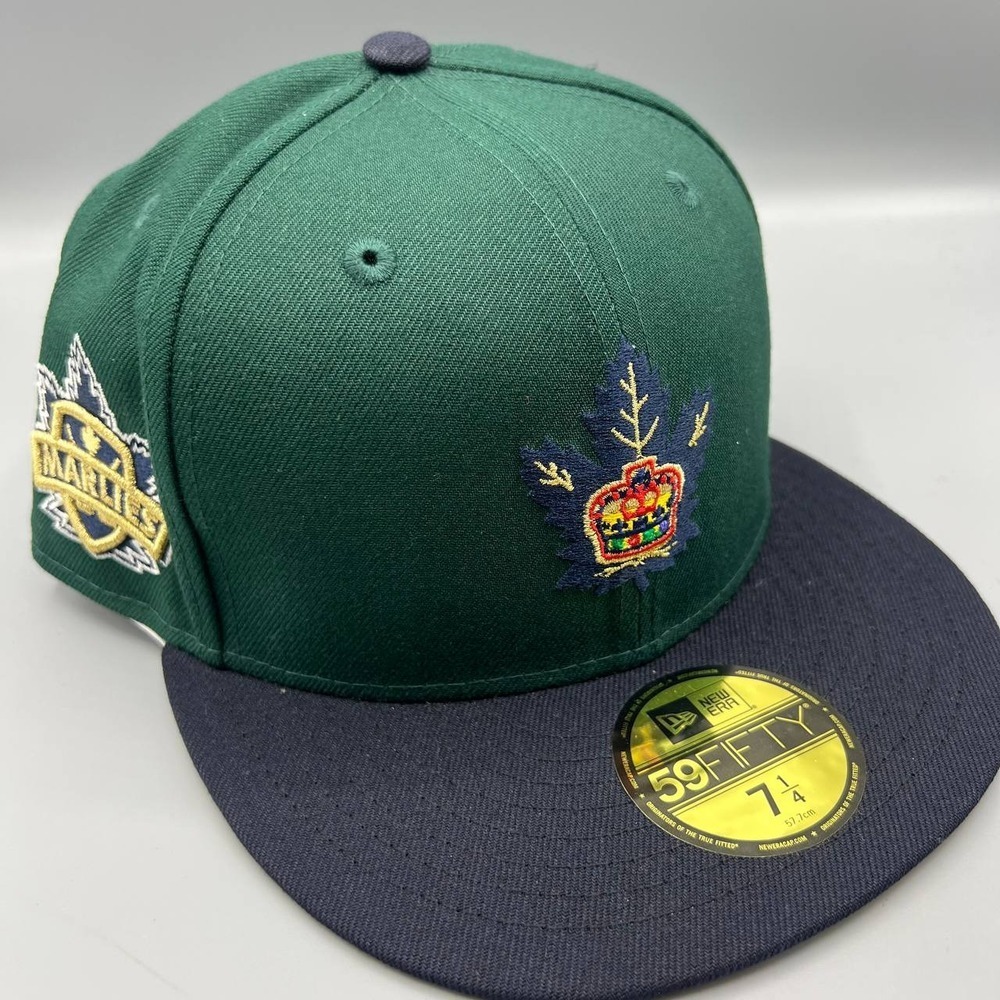 Toronto Marlies Hat Men 7 1/4 Green Yellow 59Fifty New Era AHL Fitted‎ Cap